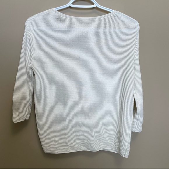 Aritzia’s Wilfred Blanchard Ivory Knit 3/4 Length Sleeve Shirt Women’s XXS - Picture 2 of 6